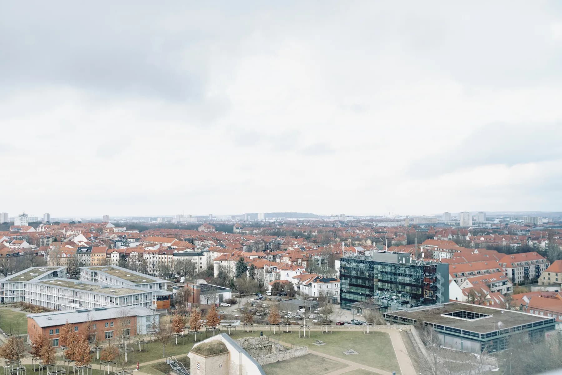 Blick vom Panorama am Petersberg über Erfurt
